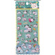 Silver-plated glitter panda stickers Panda Sticker, Cute and sparkly silver foam sticker image