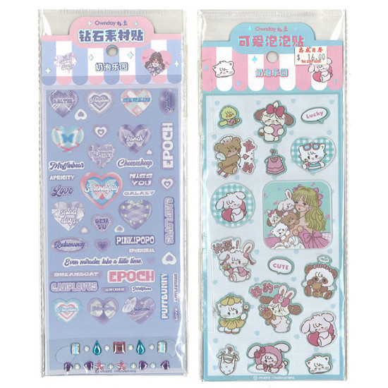 Cute Bubble Stickers – Diamond Material Stickers image