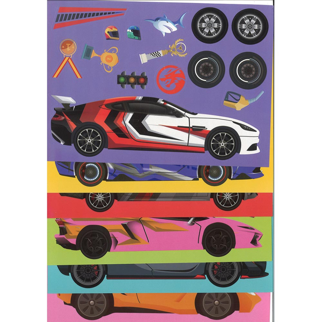 Creative Learning sticker for Little Race Car Drivers (6 sheets)