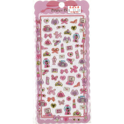 立體閃亮小尺寸貼紙 (珍珠海綿材質＋金箔壓紋)