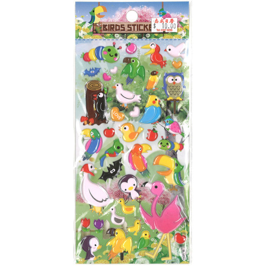 lovely parrot bird stickers (kid reward stickers) image