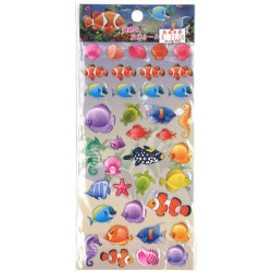 Undersea Fish stickers, arts and crafts ocean theme party gifts