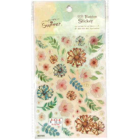 Elegant floral resin stickers (for gift album photo album decorative stickers) image