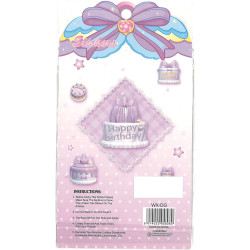 Happy Birthday生日貼紙 (生日蛋糕 禮物盒 氣球與蠟燭)