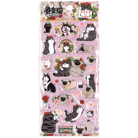 吾皇貓求愛送花情人貼紙 卡通貼紙 吾皇貓貼紙 SupremoCat image