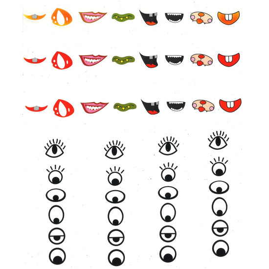 迷你心情面部臉部貼紙 image