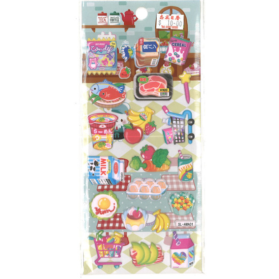 Ice cream cake dessert bear puffy sticker Cartoon stickers wholesale , Delicious Dessert Sticker, 3D puffy sticker supplies image
