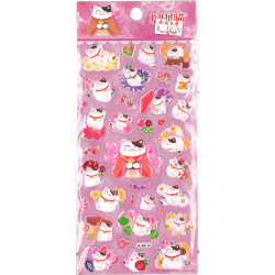 Lucky cat stickers  (wealth and happiness)
