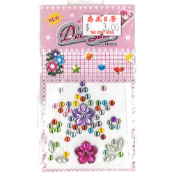 Creative decorative crystal diamond stickers stars and flowers