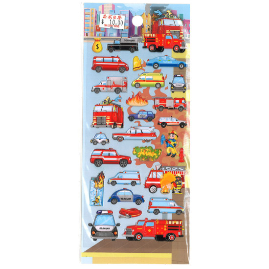 Firefighter Fire Truck Sticker image