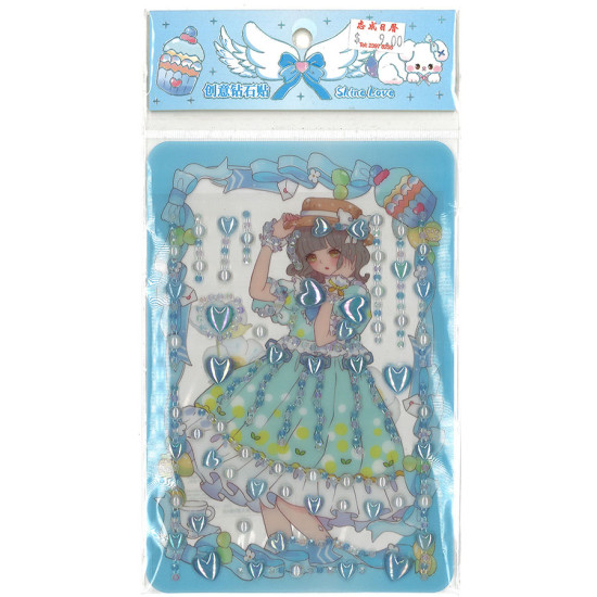 Cute diamond stickers - girly heart image