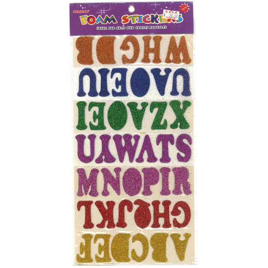 閃亮泡棉英文字母貼紙 image