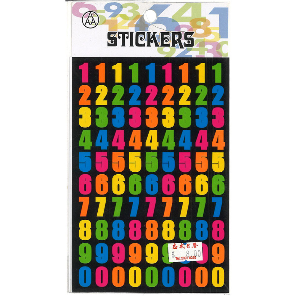 Number label sticker