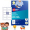 Avery® Fabric Name Badge Labels  88mm x 52mm, 10 labels per sheet, No-iron design