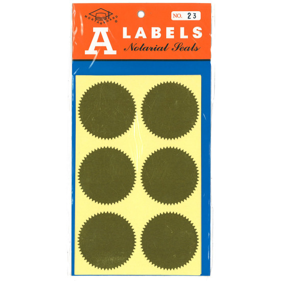 A-Label 金色鋼印貼紙 火漆標籤 50mm (2寸 24個) Sealing Label 鋼印貼紙 image