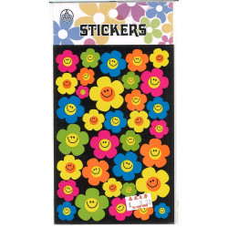 瑩光笑臉花花貼紙