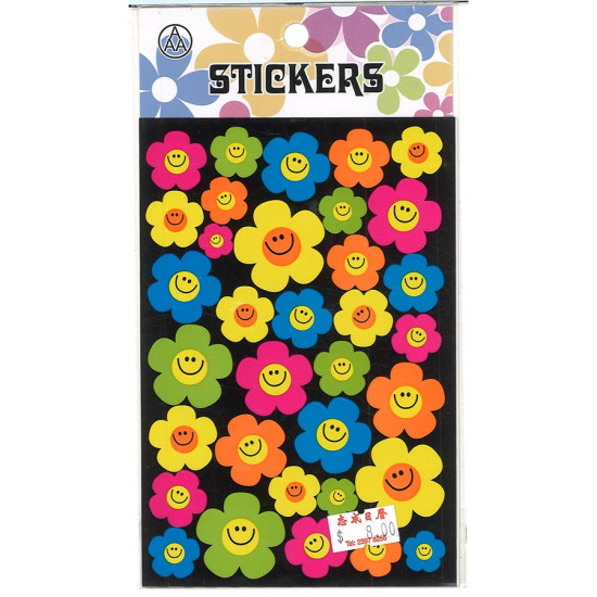 Neon Happy Face emoji Sticker funny facial expression sticker image