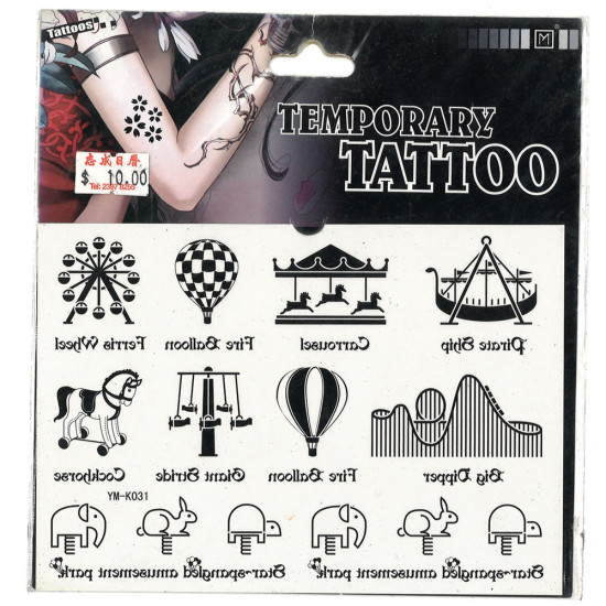 水洗紋身貼紙 Temporary Tattoo 正版卡通姓名貼紙 image