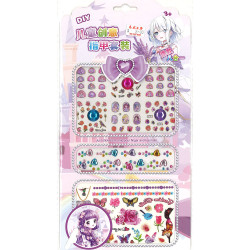 DIY兒童指甲貼套裝 附有紋身貼紙