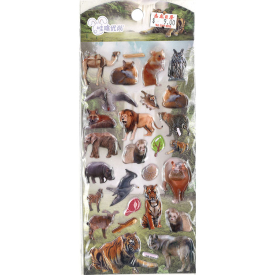Animal Stickers Wholesale (African Animals Lion Tiger Elephant) Dinosaur stickers image