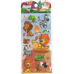 Lion tiger giraffe zebra sticker (nature animal sticker)